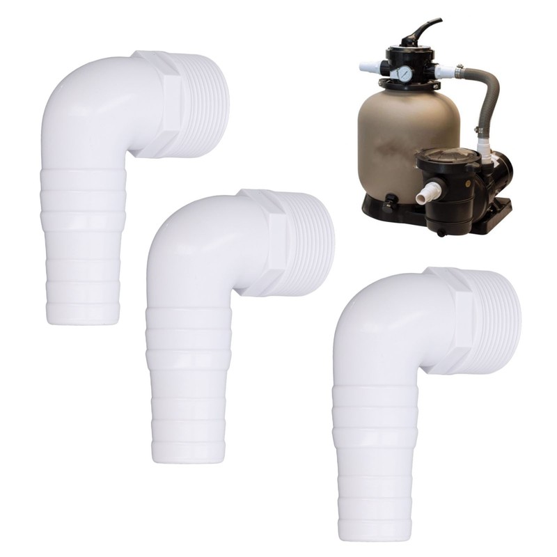 3Pcs Elbow Adapter Connector 90 Degree Fitting for Hayward SPX1105Z3