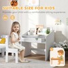 Qaba Kids Desk and Chair Set, Kids Study Desk with