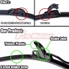 Pro Motor 22" + 19" OEM Quality Bracketless Windshield Wiper