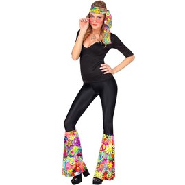 W WIDMANN MILANO Party Fashion - Hippie Set 60s / 70s Headband and Leg Warmers Hippie Reggae Flower Power