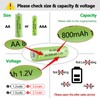 JINTION Ni-MH AA Rechargeable Batteries, Double A 1.2V 800mAh Battery