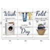 WELMECO Laundry Signs Laundry Room Wall Decor Wash Dry Fold