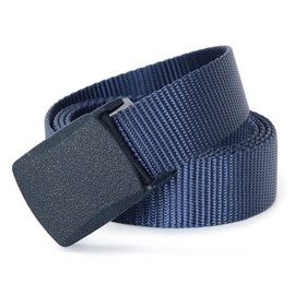 Mile High Life Nylon Golf Belt for Men | Young Boys School Uniform Belt | Youth Baseball Belt (Navy,1.25" width & 142CM length)
