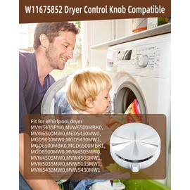 W11675852 Dryer Control Knob Compatible With Whirlpool Maytag Washer Dryer Control knob,Replaces W11328381