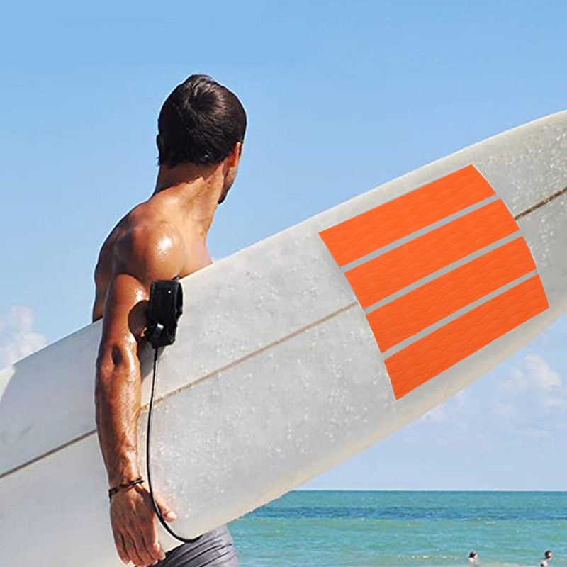 Kuuleyn 4Pcs Surfboard Deck Traction Pads,Surfing Front Traction Anti Slip