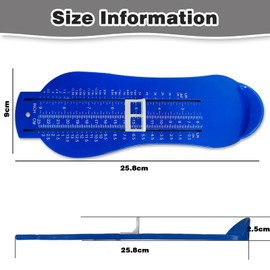 NICECONE Kids Shoe Measuring Device for Children, UK Size Shoe Feet Ruler Sizer Infants Toddlers Gauge Foot Ruler Foot Length Sizer, UK Size 5.5-23cm, 0-12 Years Old (Blue)