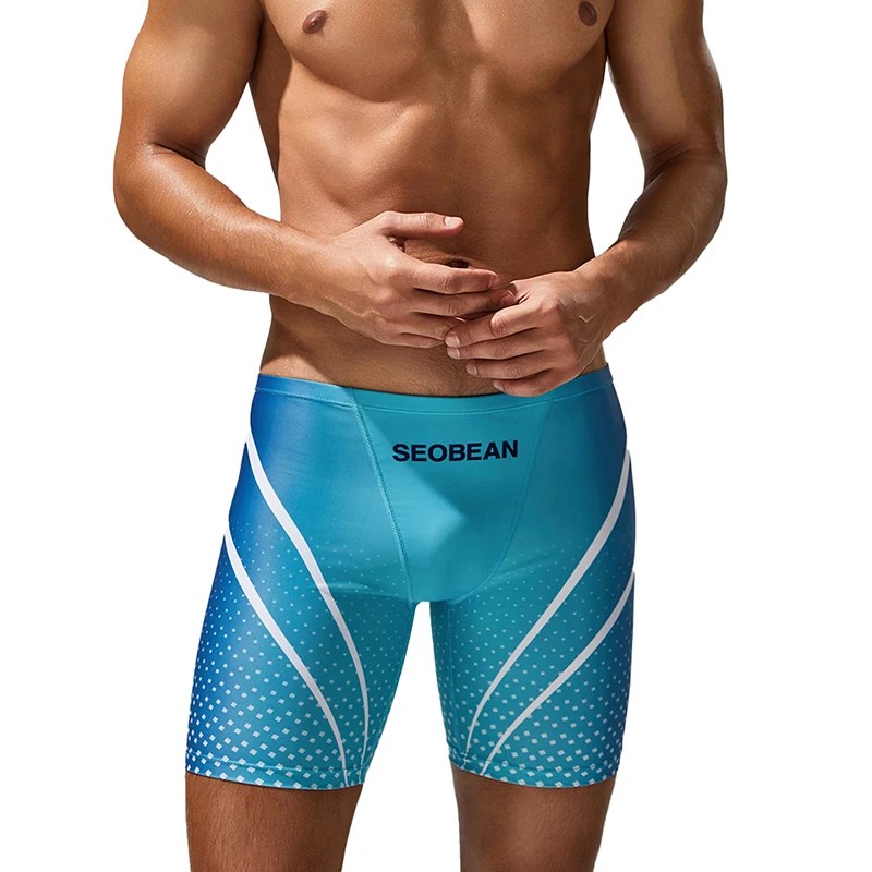 Men’s Low-Rise Swim Boxer for Training – Quick-Dry Vortex Gradient