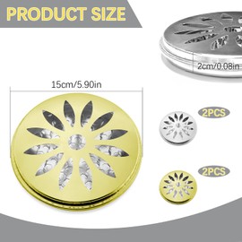 Pack of 4 Stainless Steel Mosquito Spiral Holder Container with Lid Incense Spirals Holder Portable Incense Stick Holder Coil Holder for Home, Garden, Camping, Travel, Fishing Outdoor (Silver + Gold)