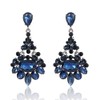 Kercisbeauty Statement Blue Crystals Dangle Drop Earrings Women Girls Rhinestones
