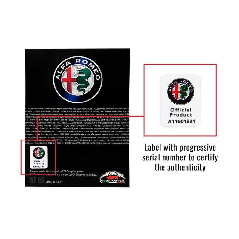 Alfa Romeo 21818 Quadrifoglio Verde Sticker for Car Instrument Panel,