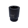 JXHONG 1" Drive 1-1/2" Impact Socket, 6-Point, 3.15" Long, Heat