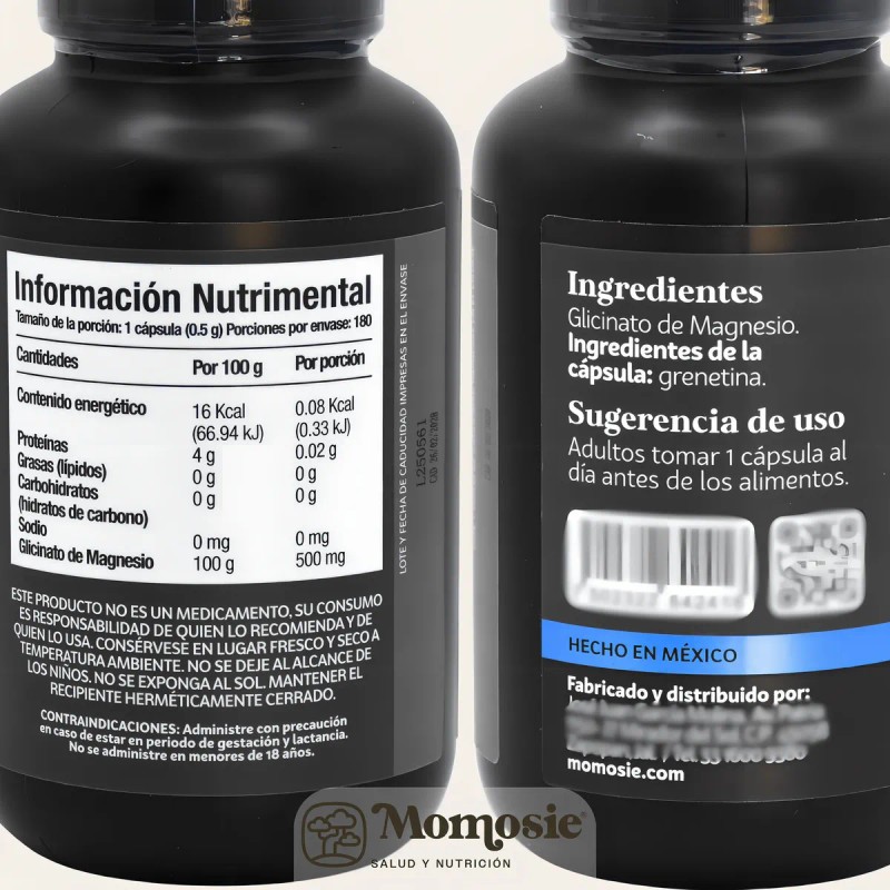 Glicinato De Magnesio Alta Absorcin Glycinate Magnesium Suplemento Alimenticio de