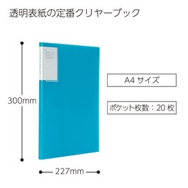 Kokuyo A4 Carry-All Clear Book, Fixed Back Pocket