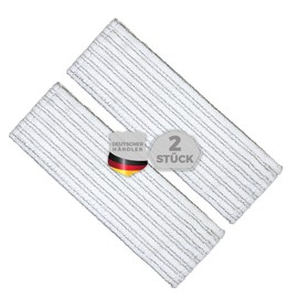 Okaei Pack of 2 Mop Cover (40 cm) – Premium Floor Mop Cover Made of 100% Microfibre – Cover Ideal for Thorough Cleaning of Smooth and Lightly Uneven Floors – Microfibre Mop Cover, Grey