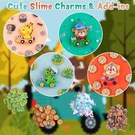 Easter Basket Stuffers, 4 Pack Butter Slime with Easter Dinosaur Slime Charm, Easter Slime Toys for Kids, Easter Gifts for Toddlers Teens Girls Boys, Easter Egg for Slime Party Favors