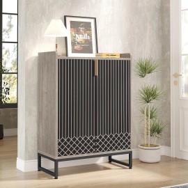 Tribesigns 5-Tier Entryway Shoe Cabinet Shoe Storage Organizer Shoe Rack Shelf with Doors