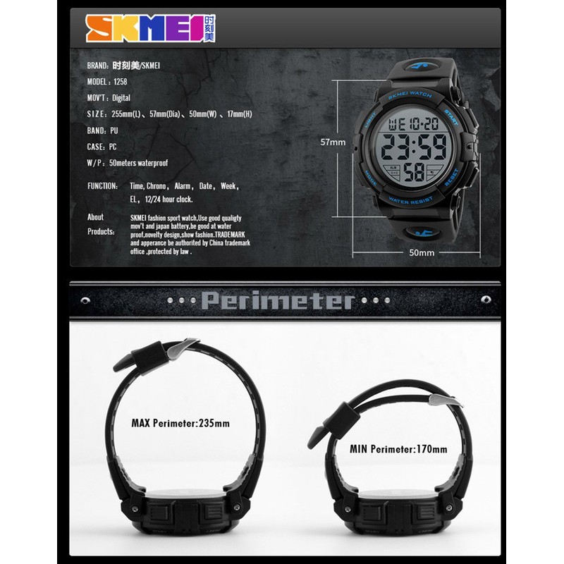 Gosasa Men 's Large Face Digital Outdoor Sports Waterproof Watch