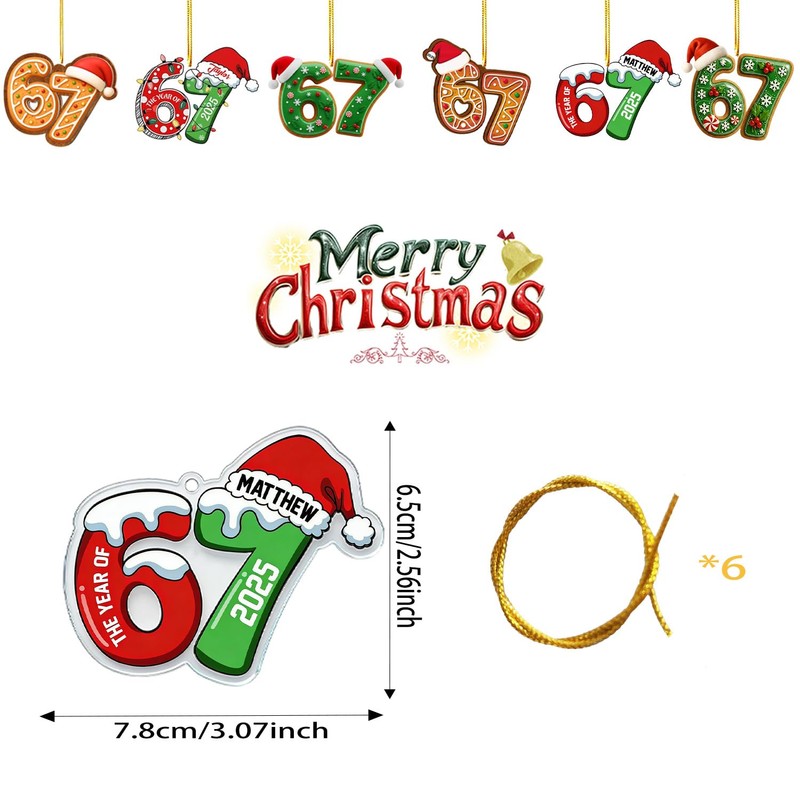 Christmas Decorations Gingerbread 67 Christmas Ornaments Holly 67 Ornament 2025