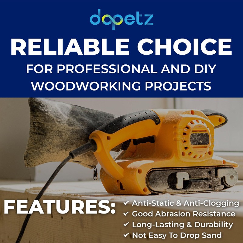 Dapetz ® Sanding Belts 65mm x 410mm, 40 Grit Abrasive