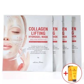 4매 콜라겐 마스크팩 하이드로겔 페이스 여자화장품 4 Piece Collagen Mask Pack Hydrogel Face Mask for Women