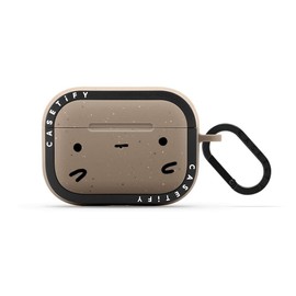 CASETiFY Bounce Airpods Pro (1st/2nd Gen) Case with Ring - sad Potato face - Matte Taupe