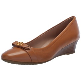 Cole Haan Women's Malta Wedge Pumps, Pecan Leather/Natural, 10.5