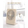 Zuvas Desk Fan Battery Operated Fan Rechargeable 180°Tilt Folding Personal