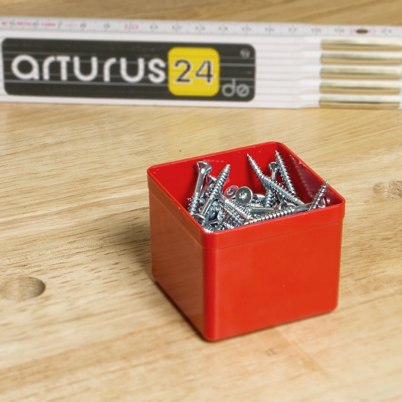 allit Plastic Box Allit Parts Case for EuroPlus Red 54X54X45mm