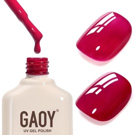 Red Gel Nail Polish, 16ml Soak Off Gel Polish, UV Light Cure for Nail Art DIY Manicure at Home, 4159 Midnight Rose