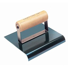 Kraft Tool CF574 1/2-Inch Radius Blue Steel Hand Edger with Wood Handle, 6 x 4-Inch,Multi