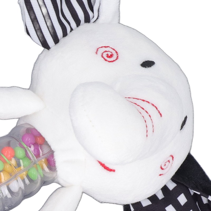 2pcs Baby Hand Rattle Toys Cartoon Stuffed Animal Shaped PP
