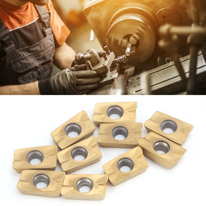 10Pcs Milling Inserts APMT1604 Cemented Carbide Yellow Coating Accessorie for