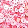 650Pcs Pink Buttons for Crafts Bulk Pink Craft Button for