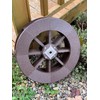 Amish-Made Small Round Chocolate Brown Poly Decorative Water Wheel
