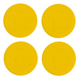 Yodecy Silicone Bowl Lids fit Pyrex Glass Bowls 7202-PC 1 Cup, Yodecy Silicone Bowl Lids fit Anchor Hocking Glass Bowls 7202-PC 1 Cup,Replacement Lids 3.8in(4 Pack Yellow)(Container not Included)