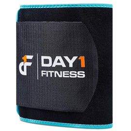 Day 1 Fitness Waist Trimmer Belt SMALL for Men and Women - Premium Unisex Slimming Belts with Extra-Thick, Latex-Free Neoprene for Abdominal Training - Durable, Comfortable Waist Trainer Band
