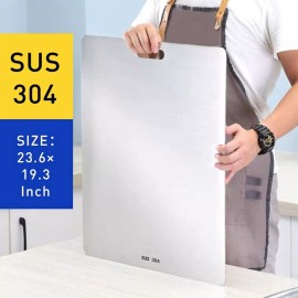 Atmama (Extra Large,23.6"Lx 19.3"W) 304 Stainless Steel Chopping Board, Cutting Boar...
