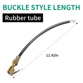 Jitrendo Tire Inflator Hose, Tire Inflation Gauge Accessories, Tire Inflator Extension Tube Fits for Most Cars, Trucks, Suvs, Motorcycles, Bicycles