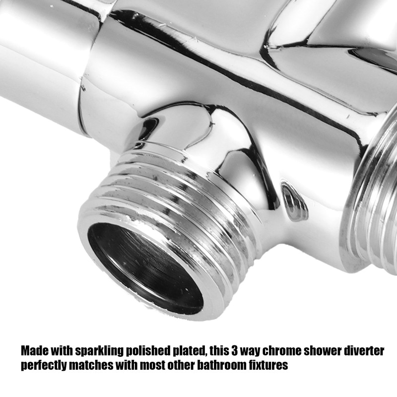 3Way Faucet Diverter Valve Bathroom Shower Parts for Handheld Showerhead