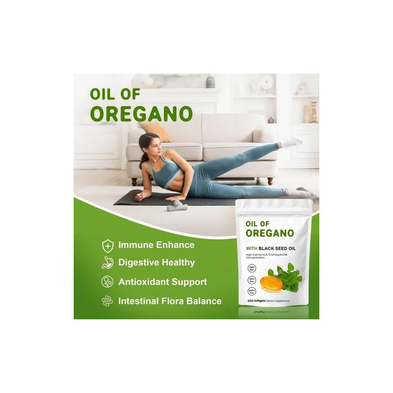 Podafu Aceite De Orégano Y Semilla Negra 300 Cápsulas