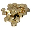 25 Gold Plated Silver Plated Buttons with Engraved Crown -