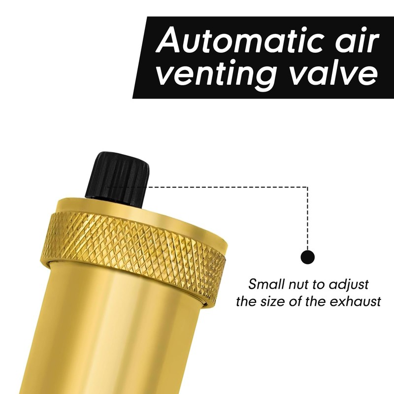 URHRHU Automatic Quick Bleeder 3/8 Inch Brass Blank Minical Air
