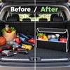 Foldable Car Trunk Organizer, Felt Storage Box with Handle, Anti-Slip
