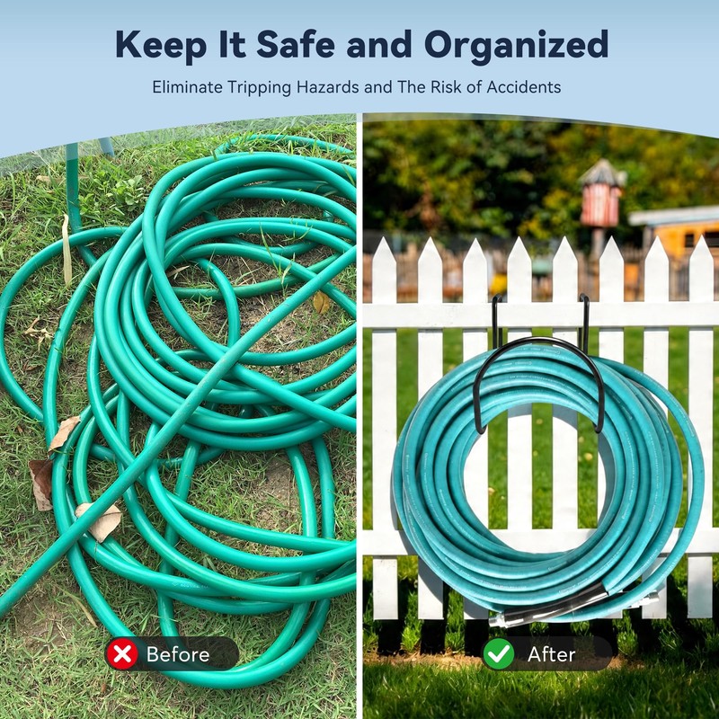 EPHIFY Heavy Duty Garden Hose Holder for Fence - No-Drill