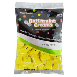 Party Sweets Smiley Face Buttermints by Hospitality Mints, Appx 300 mints, 7-Ounce Bags (Pack of 6)