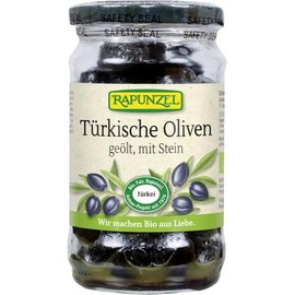 Rapunzel Black Olives with Stone, Oiled (185 g) - Organic
