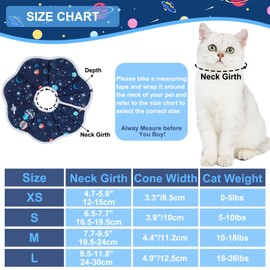 KIKNIN Cat Cone Soft Cat Recovery Collar, Protective Adjustable Pet Cone for After Surgery, Waterproof Comfortable Lightweight Elizabethan Collar for Kitten, Prevent from Licking Wounds(M)