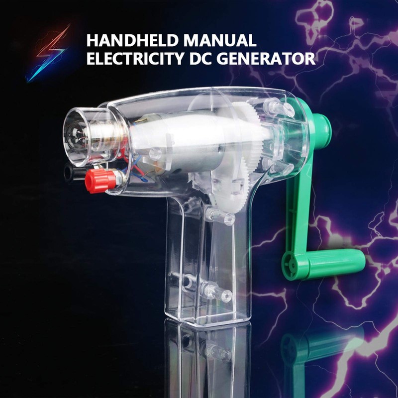 753 Hand Crank Generator,6.3V, 0.3A Hand Crank Driven Electricity Generator