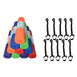 Upward Fit Plus Long Yoga Mats, 72 by 24 Inches, 5mm Thick, Non-Slip Studio Mat, Anti-Tear, Easy to Clean Gym Mats for Schools and Studios, Assorted, Pack of 10