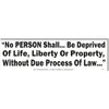 5th Amendment Due Process Quote Constitutional Rights Bumper Sticker, 3